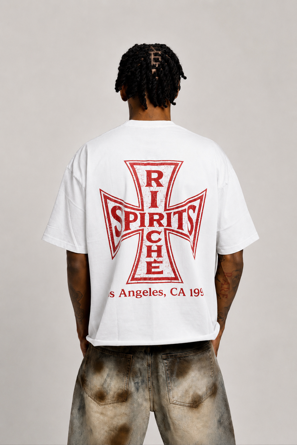 Red Logo cross Tee