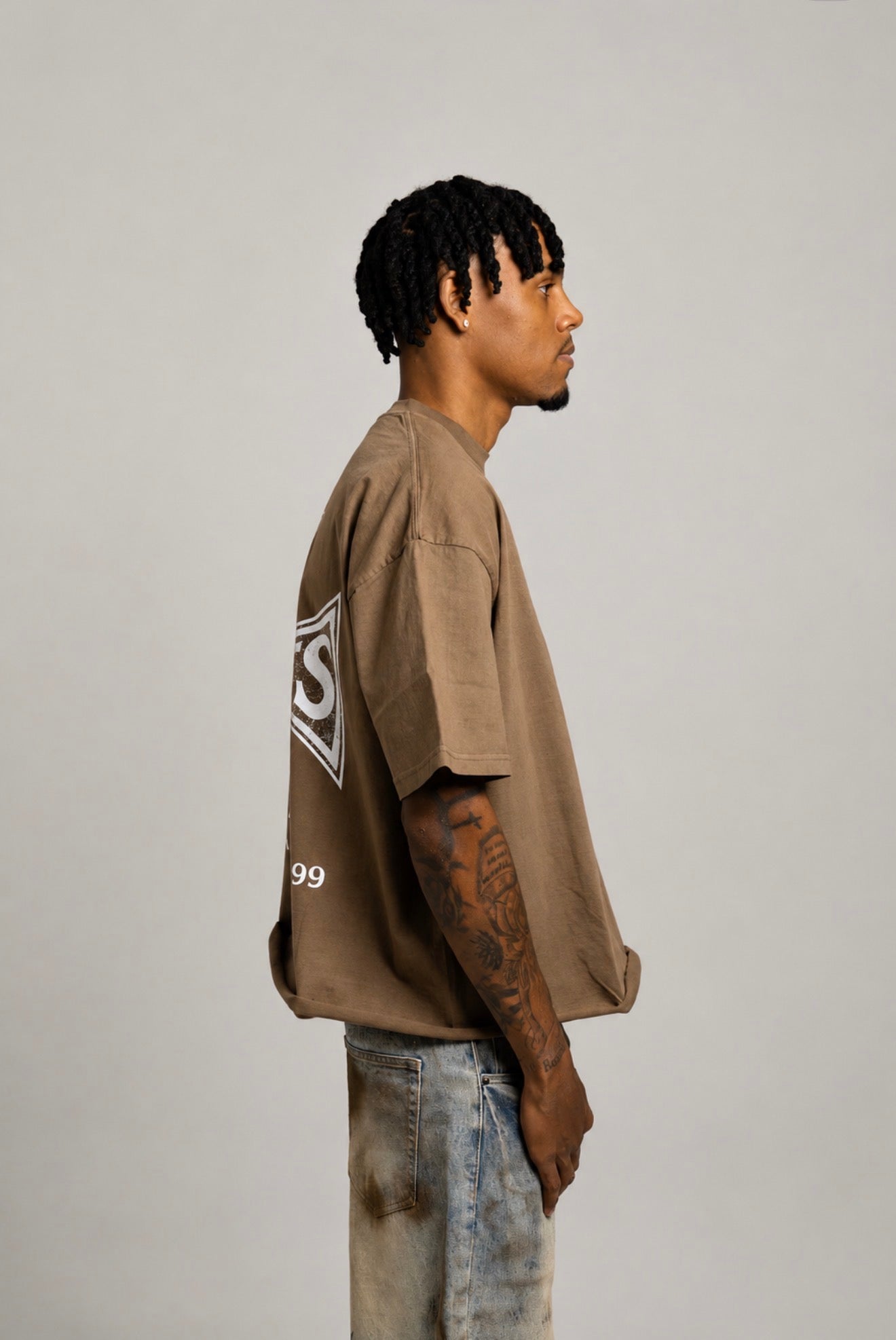 Brown Cross Tee